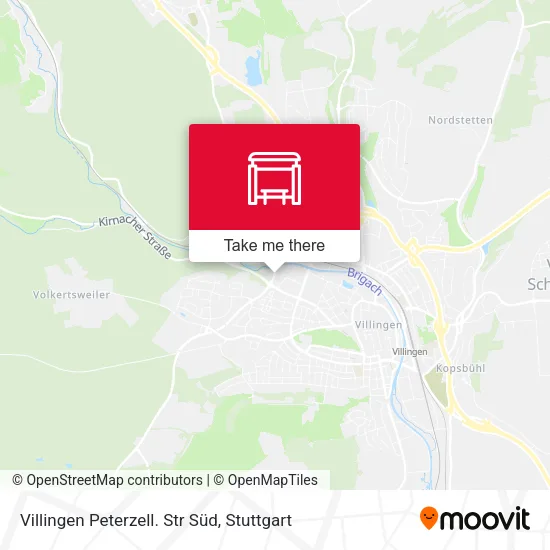 Карта Villingen Peterzell. Str Süd