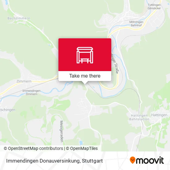 Карта Immendingen Donauversinkung