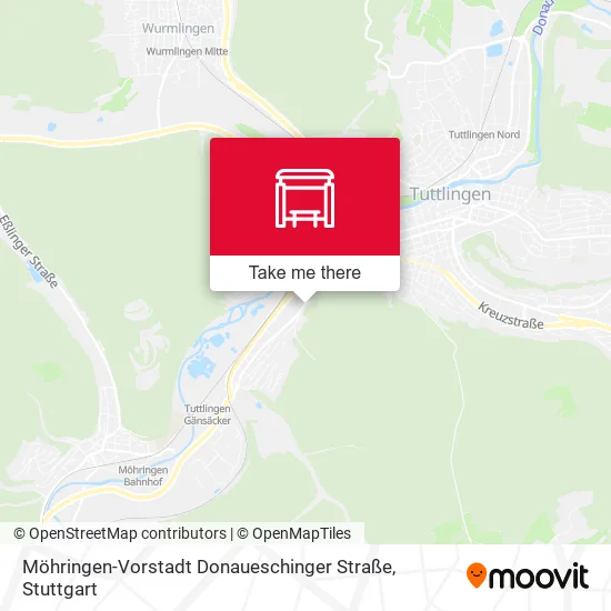 Карта Möhringen-Vorstadt Donaueschinger Straße