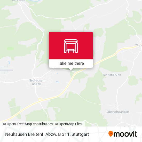 Neuhausen Breitenf. Abzw. B 311 map
