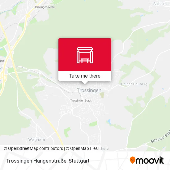Карта Trossingen Hangenstraße
