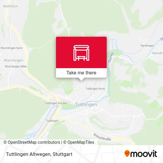 Карта Tuttlingen Altwegen