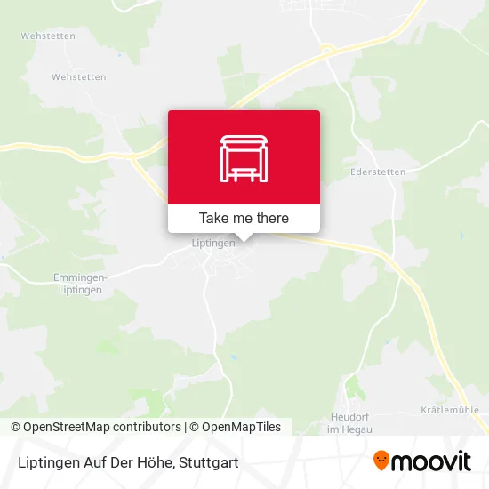 Карта Liptingen Auf Der Höhe