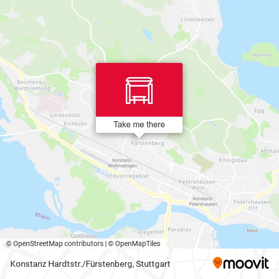 Карта Konstanz Hardtstr./Fürstenberg