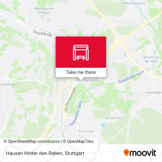 Карта Hausen Hinter den Reben
