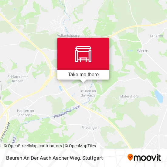 Карта Beuren An Der Aach Aacher Weg