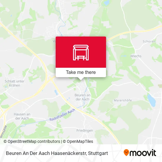 Карта Beuren An Der Aach Haasenäckerstr