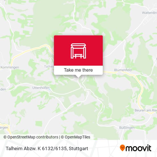 Talheim Abzw. K 6132/6135 map