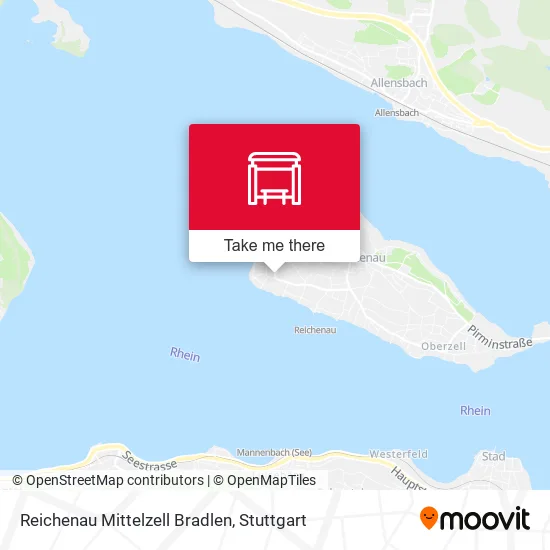 Карта Reichenau Mittelzell Bradlen