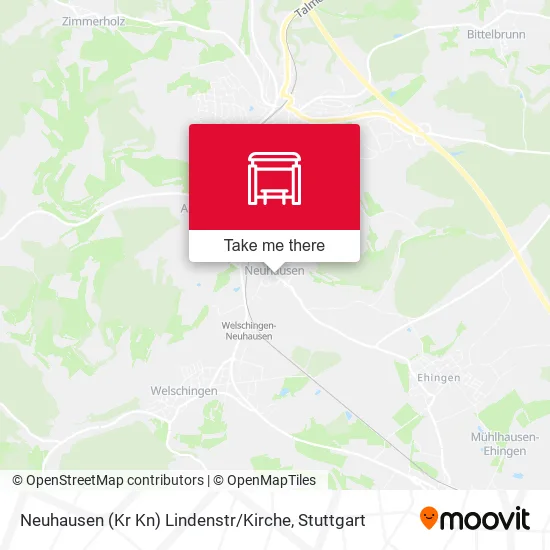 Карта Neuhausen (Kr Kn) Lindenstr / Kirche