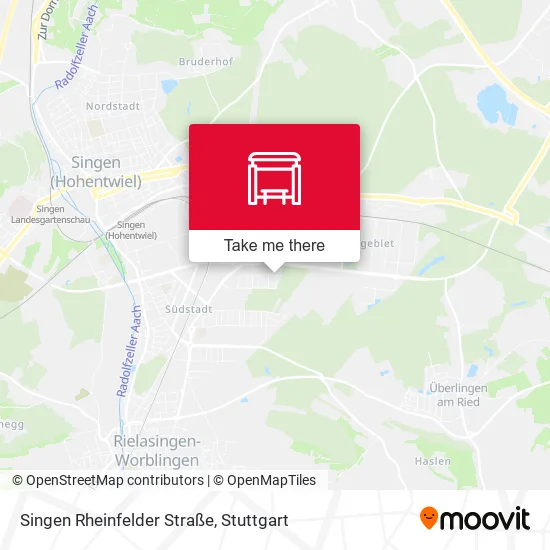 Карта Singen Rheinfelder Straße