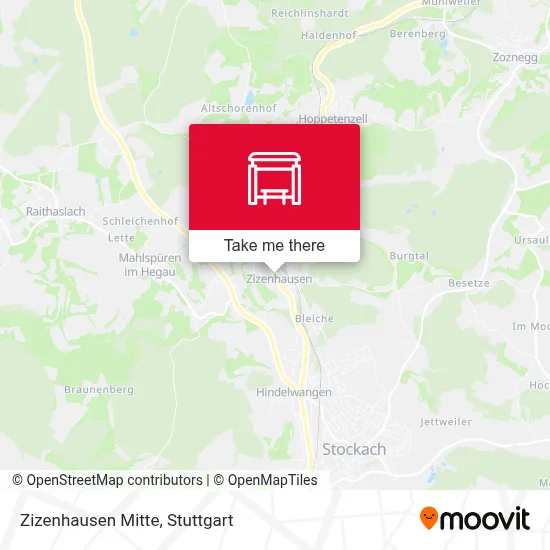 Zizenhausen Mitte map