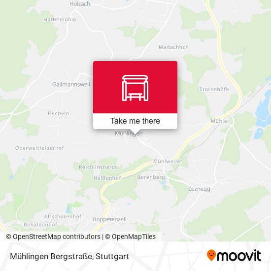 Mühlingen Bergstraße map