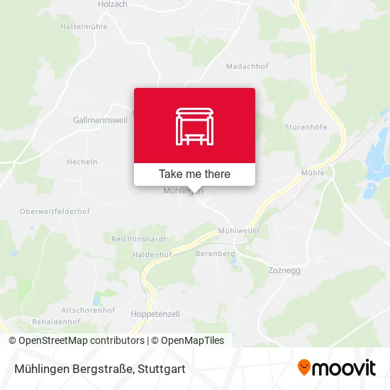 Карта Mühlingen Bergstraße