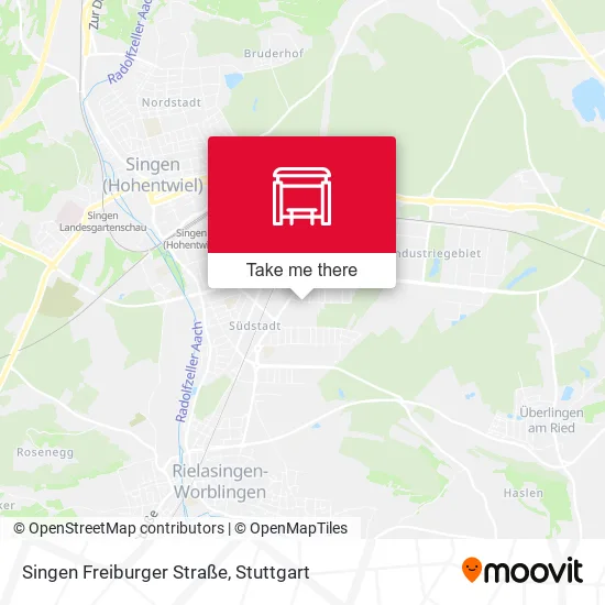 Карта Singen Freiburger Straße