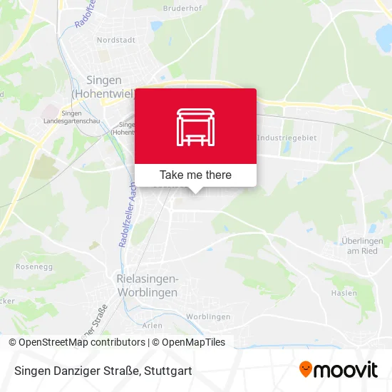 Карта Singen Danziger Straße