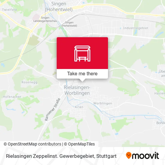 Карта Rielasingen Zeppelinst. Gewerbegebiet