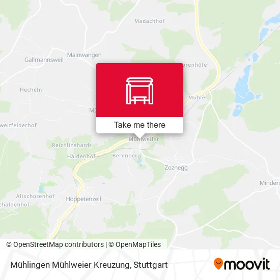 Карта Mühlingen Mühlweier Kreuzung