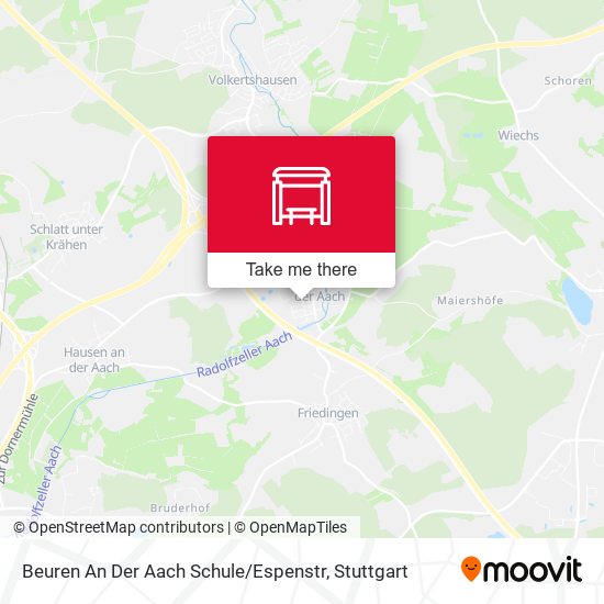 Карта Beuren An Der Aach Schule / Espenstr