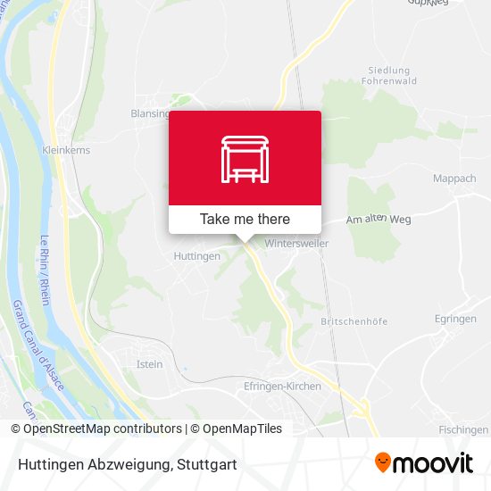 Huttingen Abzweigung map