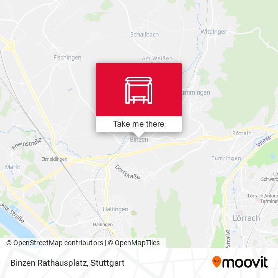 Binzen Rathausplatz map