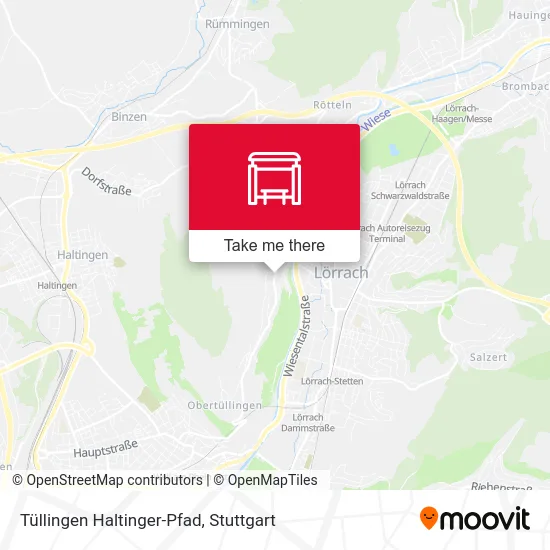 Карта Tüllingen Haltinger-Pfad