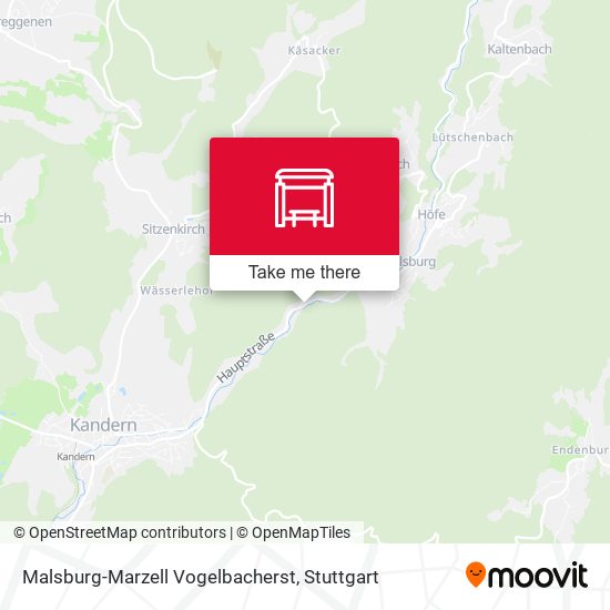 Malsburg-Marzell Vogelbacherst map