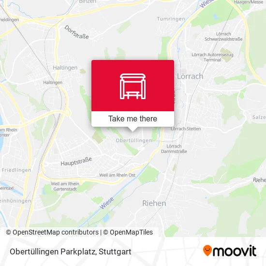 Карта Obertüllingen Parkplatz