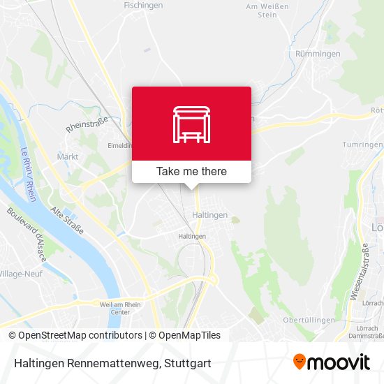Haltingen Rennemattenweg map