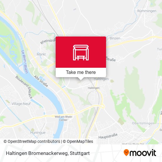 Haltingen Bromenackerweg map