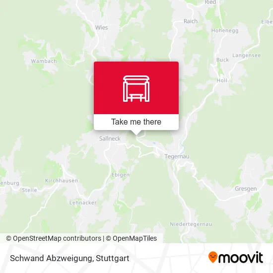 Карта Schwand Abzweigung