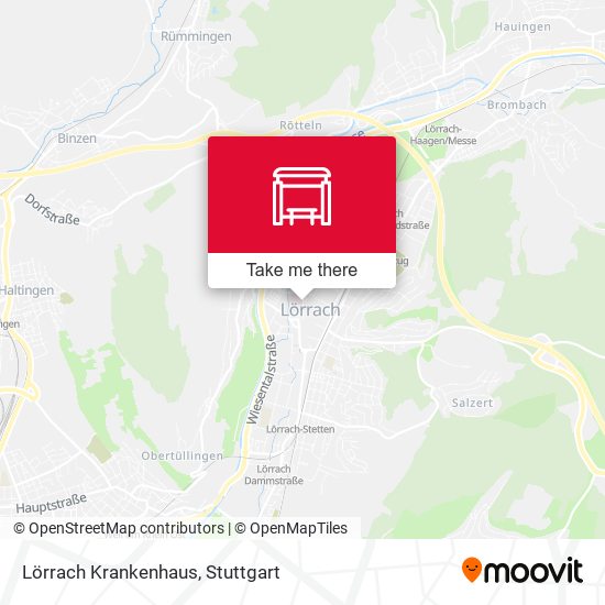 Lörrach Krankenhaus map