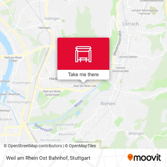 Карта Weil am Rhein Ost Bahnhof