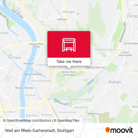 Карта Weil am Rhein Gartenstadt