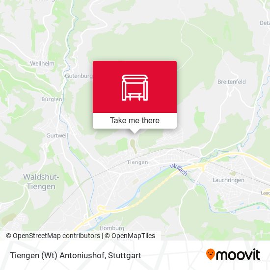 Карта Tiengen (Wt) Antoniushof