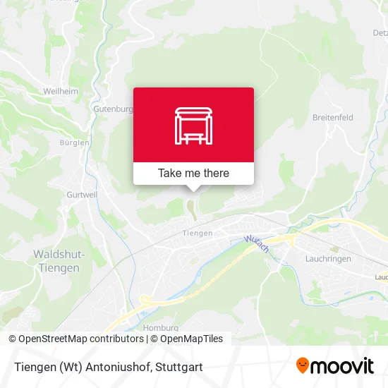 Карта Tiengen (Wt) Antoniushof