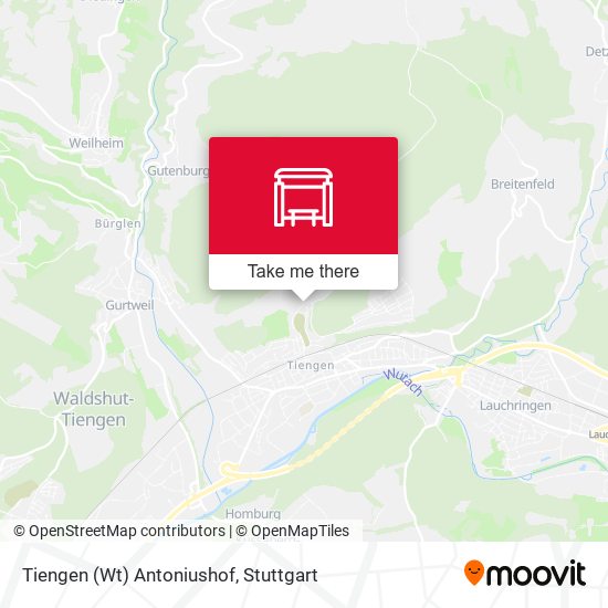Карта Tiengen (Wt) Antoniushof
