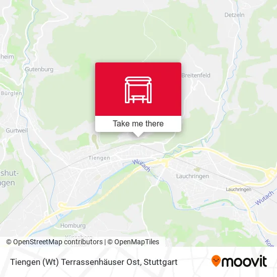 Карта Tiengen (Wt) Terrassenhäuser Ost