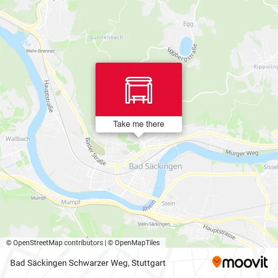 Карта Bad Säckingen Schwarzer Weg