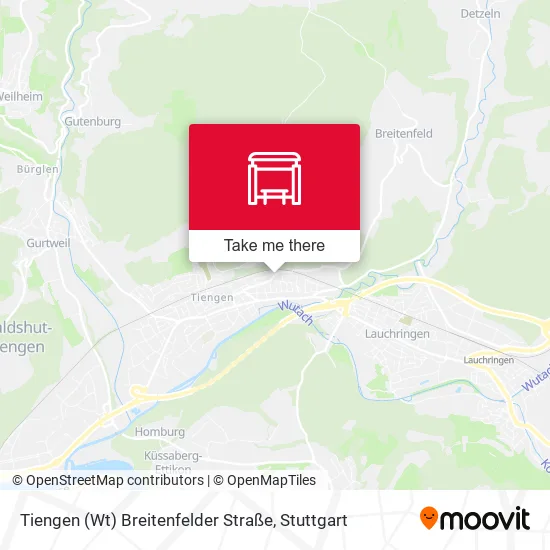 Карта Tiengen (Wt) Breitenfelder Straße