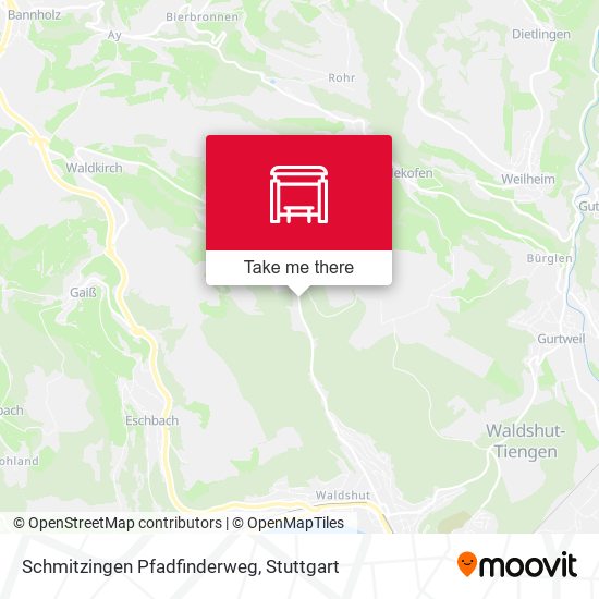 Schmitzingen Pfadfinderweg map