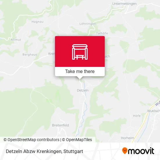 Карта Detzeln Abzw Krenkingen