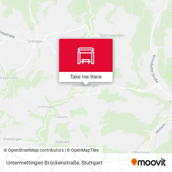 Карта Untermettingen Brückenstraße