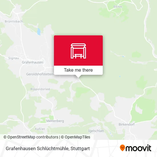 Карта Grafenhausen Schlüchtmühle