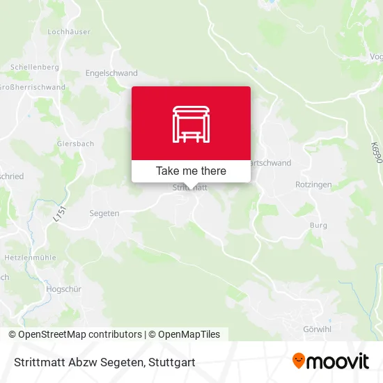 Карта Strittmatt Abzw Segeten
