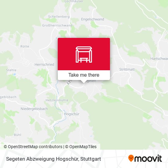 Карта Segeten Abzweigung Hogschür