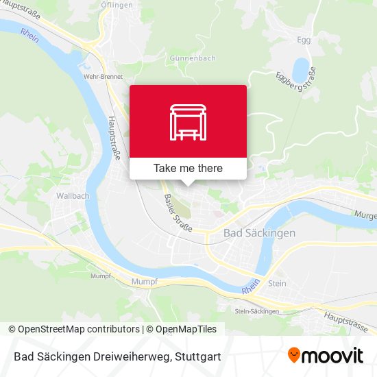 Bad Säckingen Dreiweiherweg map