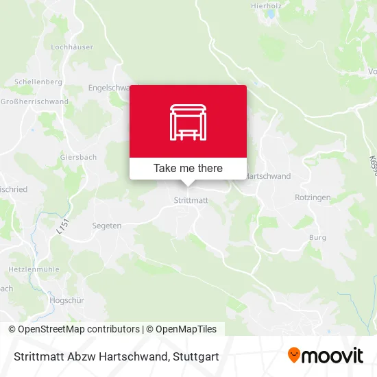 Карта Strittmatt Abzw Hartschwand