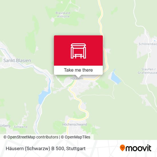 Häusern (Schwarzw) B 500 map