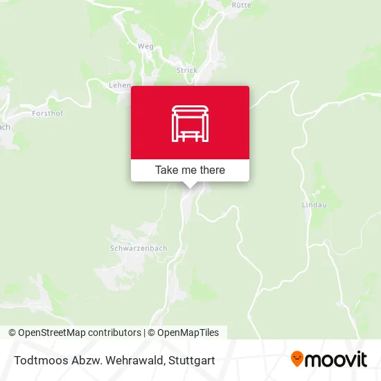 Карта Todtmoos Abzw. Wehrawald